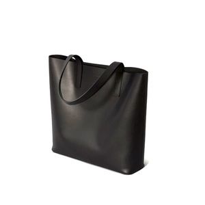 Everlane Day Square Tote Black Leather - Made in Italy
